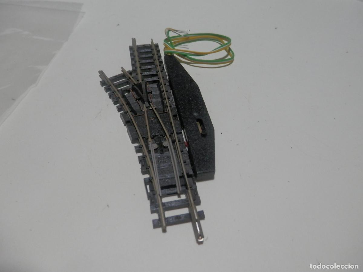 Trenes escala: DESVIO ELECTRICO IZQUIERDO ESCALA N DE MINITRIX