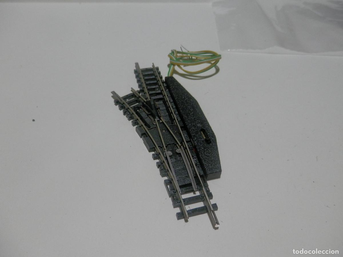 Trenes escala: DESVIO ELECTRICO IZQUIERDO ESCALA N DE MINITRIX
