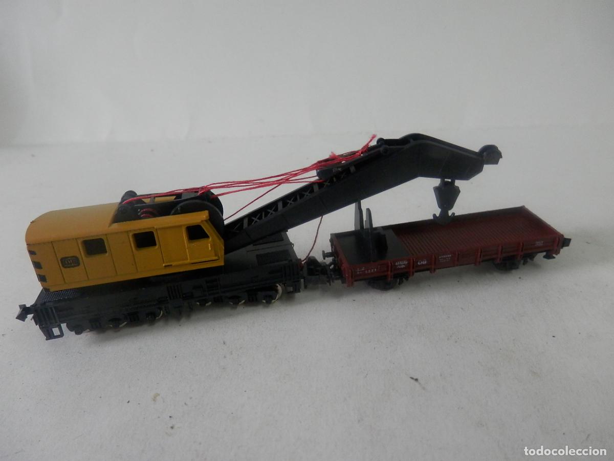 Trenes escala: GRUA ESCALA N DE MINITRIX - Foto 11