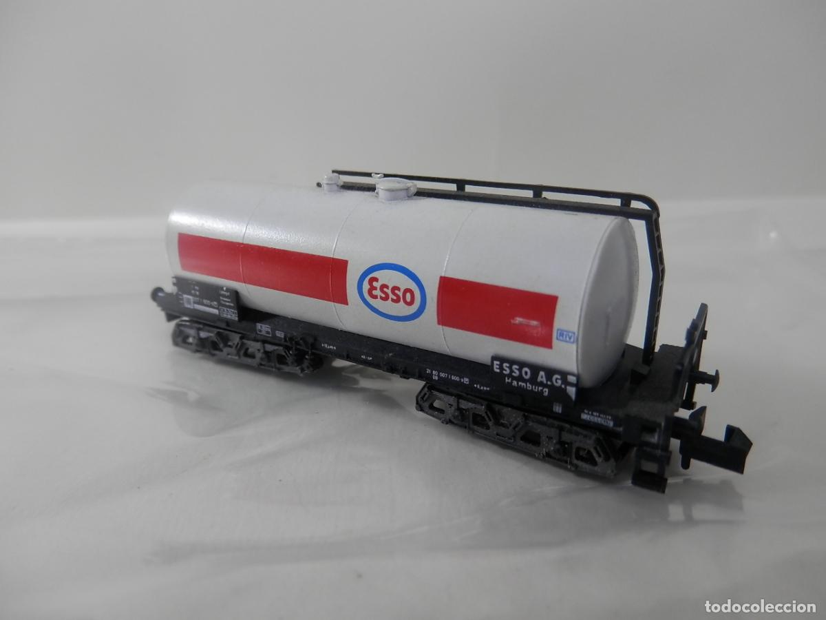 Trenes escala: VAGON CISTERNA ESSO ESCALA N DE MINITRIX - Foto 2