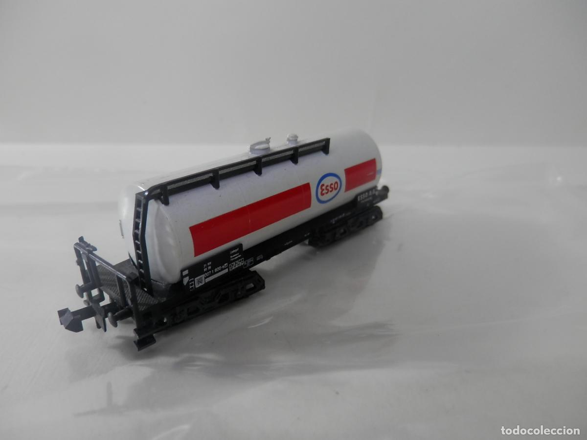 Trenes escala: VAGON CISTERNA ESSO ESCALA N DE MINITRIX - Foto 6