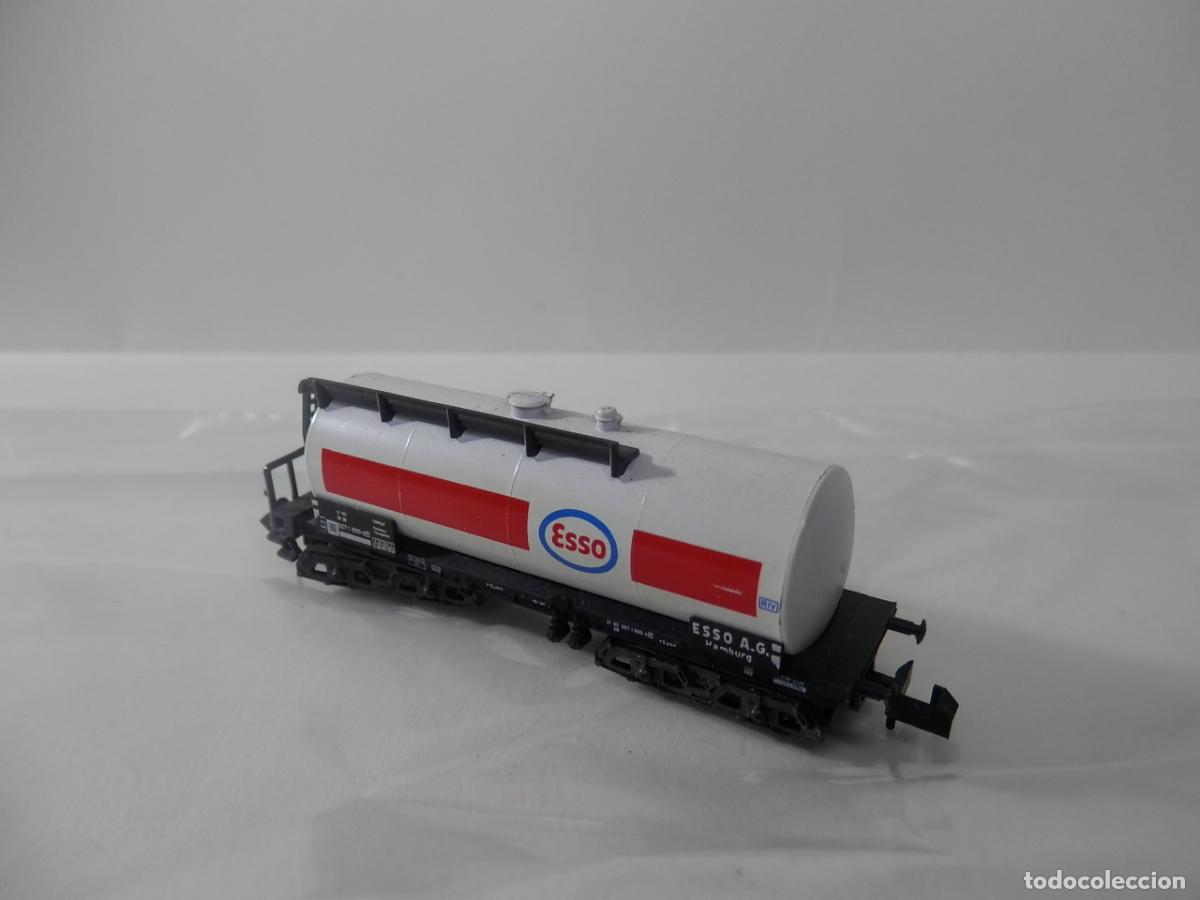 Trenes escala: VAGON CISTERNA ESSO ESCALA N DE MINITRIX - Foto 7