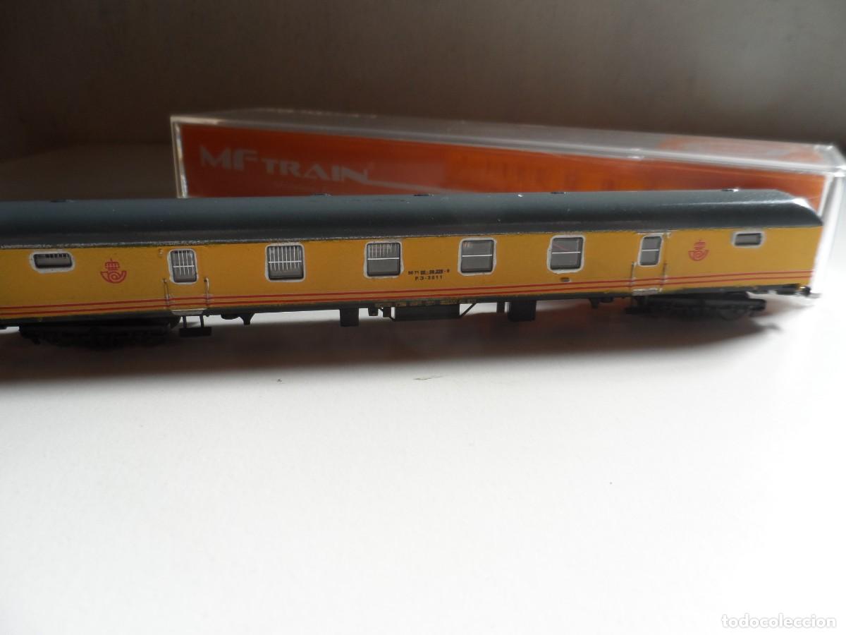 Trenes escala: VAGON FURGON CORREOS MF TRAIN CON LUZ REPINTADO ESCALA N
