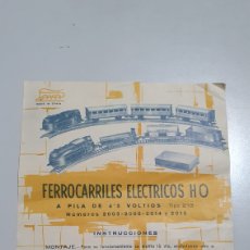 Trains Échelle: PAYA HOJA INSTRUCCIONES FERROCARRILES ELÉCTRICOS H0. Lote 203939578