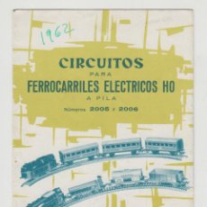Trains Échelle: PAYÁ CATÁLOGO CIRCUITOS TRENES ELÉCTRICOS H0 HO, 1962. Lote 359833655