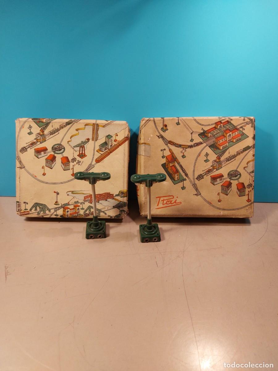 Trains &Eacute;chelle: DOS FAROLAS PAYA DE DOS LUCES ESCALA HO A&Ntilde;OS 50 EN CAJA ORIGINAL ILUSTRADA
