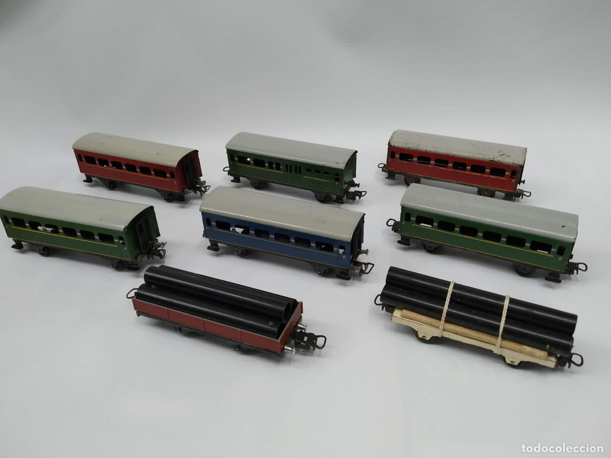 Trenes Escala: Lote 8 vagones tren antiguo Pay&aacute; Correos