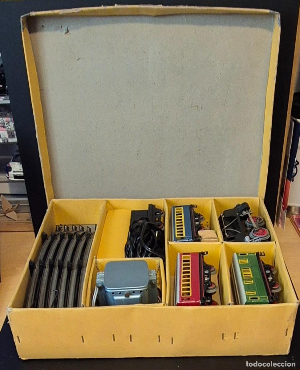 Trenes escala: CAJA PAYA MAQUINA VAGONES TRANSFORMADOR Y CURVAS EN CAJA ORIGINAL