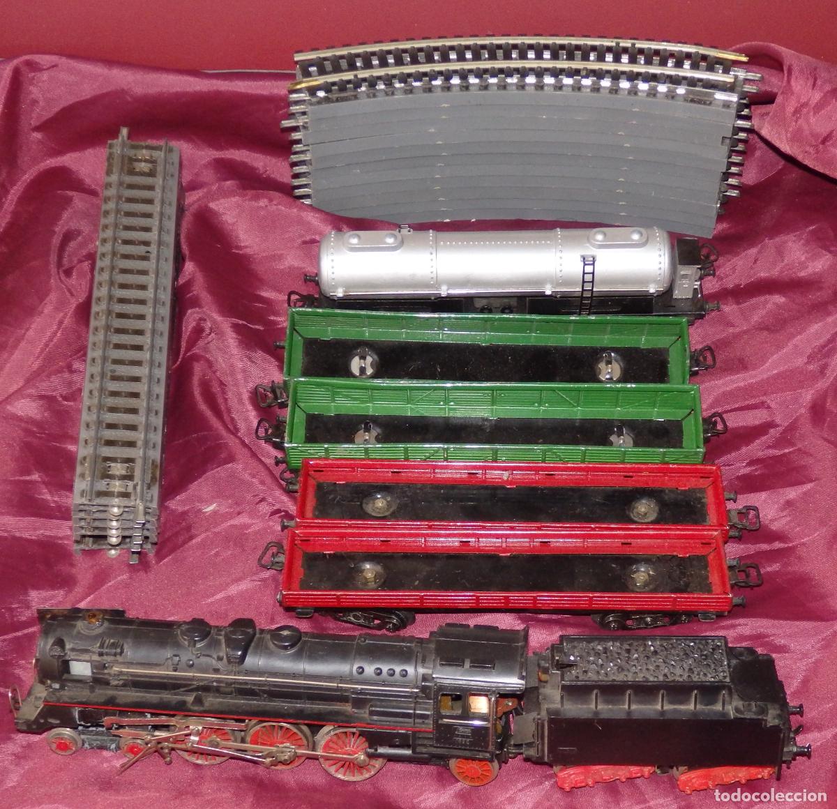 Trenes escala: LOCOMOTORA PAYA PACIFIC 1632 + 5 VAGONES + 12 VIAS CURVAS + 8 VIAS RECTAS