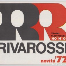 Trenes Escala: RIVAROSSI CATÁLOGO TRENES ELÉCTRICOS H0 HO N O 0, 1972. Lote 359838300