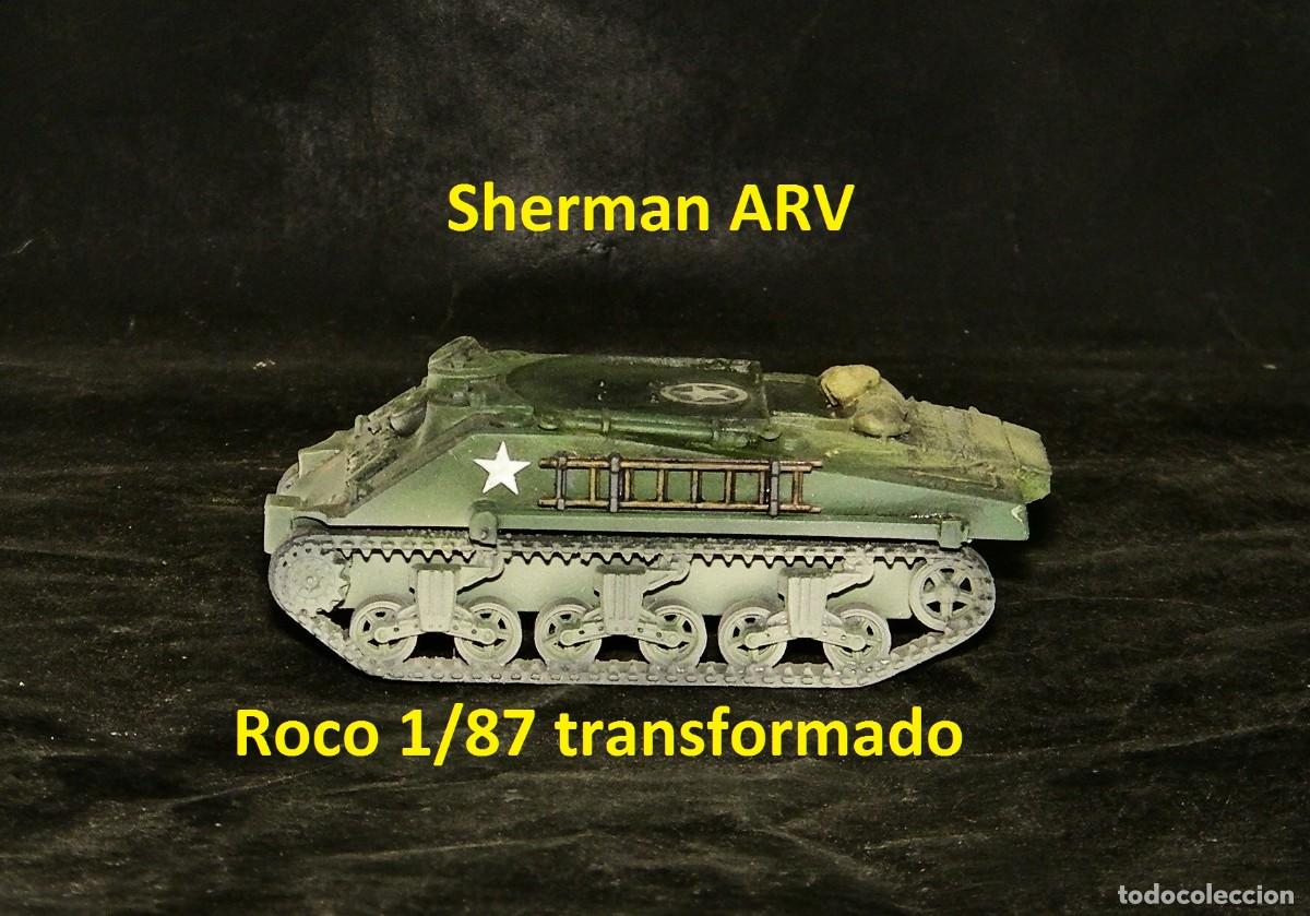 Trenes escala: Sherman ARV brit&aacute;nico, Roco transformado - Foto 3