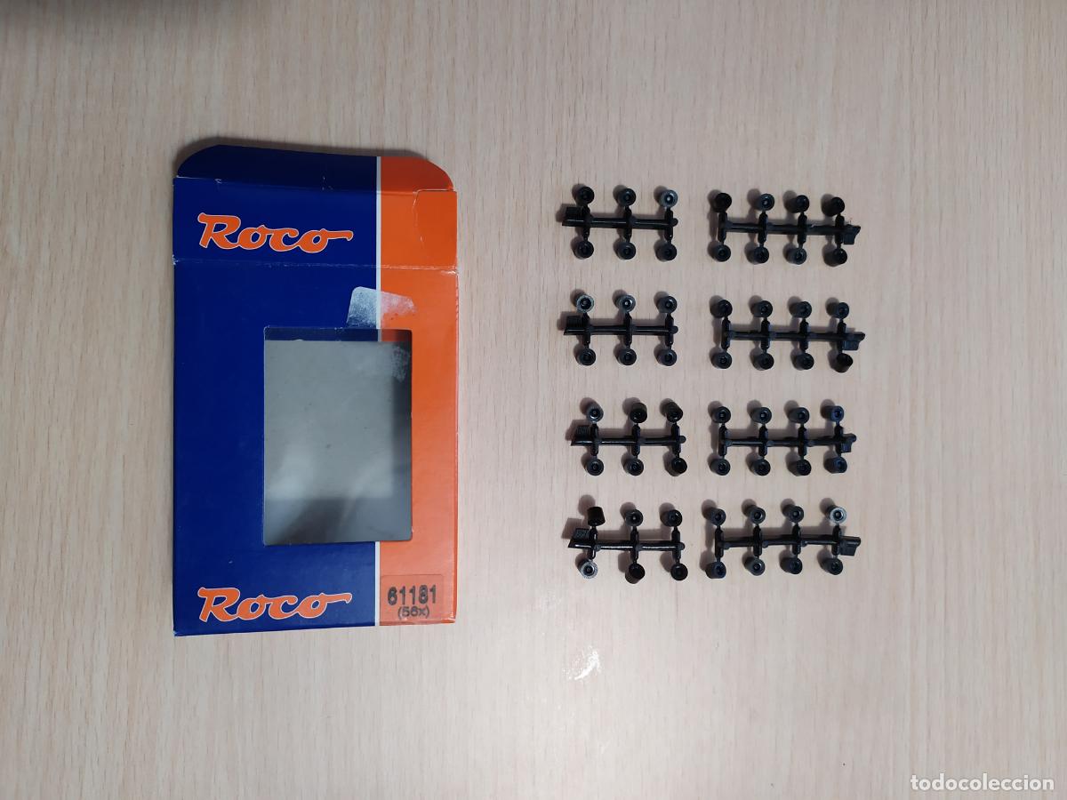 Trenes Escala: ROCO en escala H0, 100 soportes de goma para amortiguaci&oacute;n de v&iacute;a, en v&iacute;a geoLINE, referencia 61181.