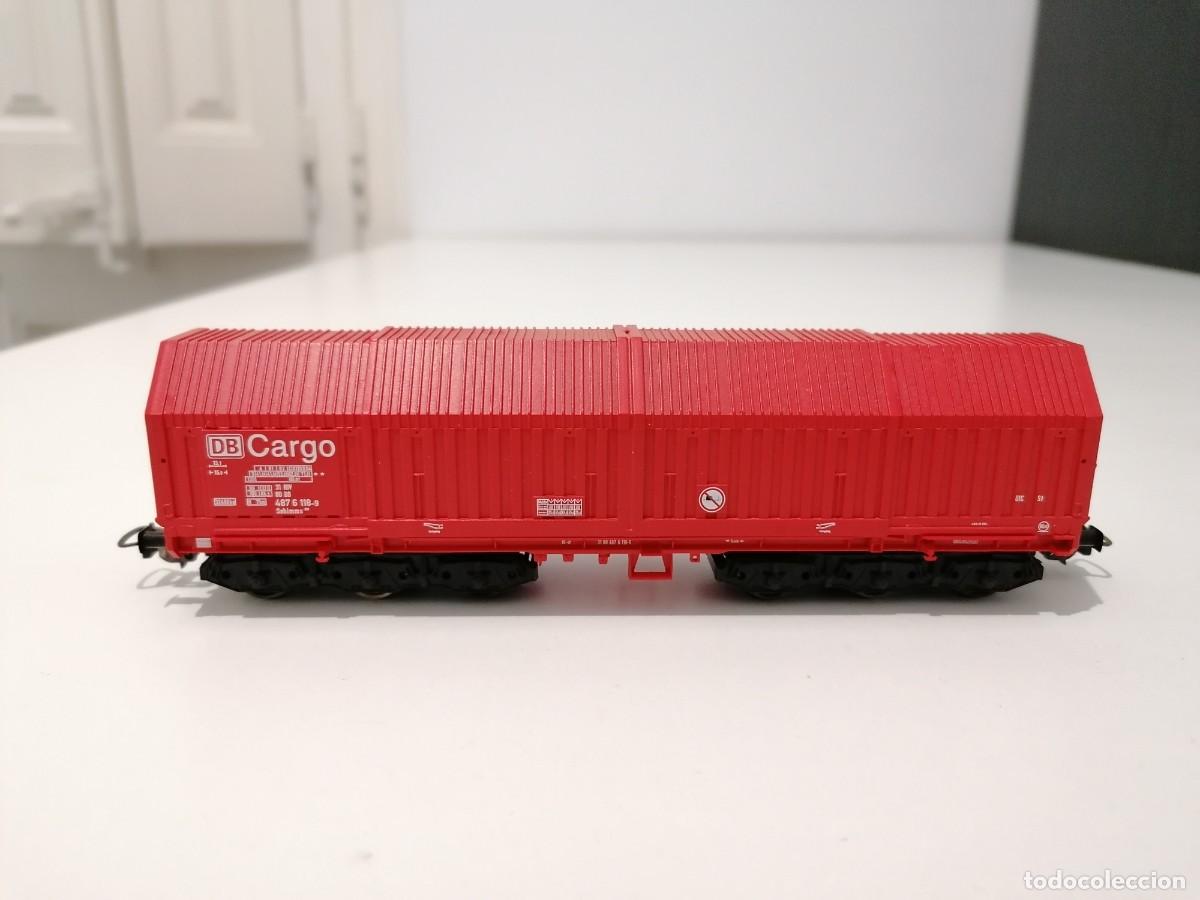 Trenes Escala: Roco H0 Vag&oacute;n de Mercanc&iacute;as Telesc&oacute;pico DB Cargo Buen Estado