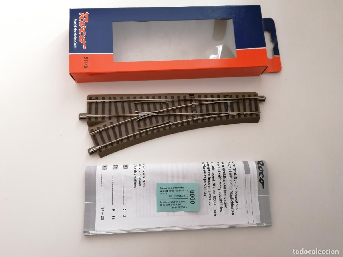 Trenes Escala: Roco H0 61140 Desv&iacute;o a la Izquierda 22,5&ordm; r 502,7 mm Nuevo