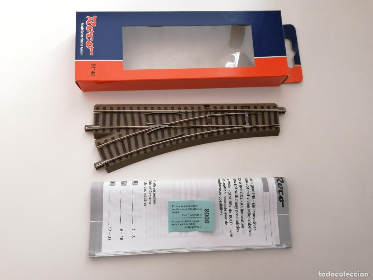 Trenes Escala: Roco H0 61140 Desv&iacute;o a la Izquierda 22,5&ordm; r 502,7 mm Nuevo