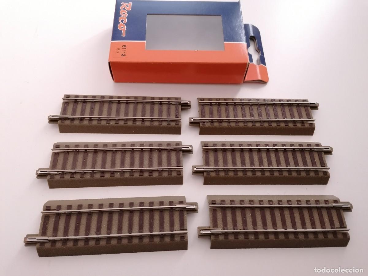 Trenes Escala: Roco H0 61113 Lote de 6 Rectas de 10 cm Nuevo