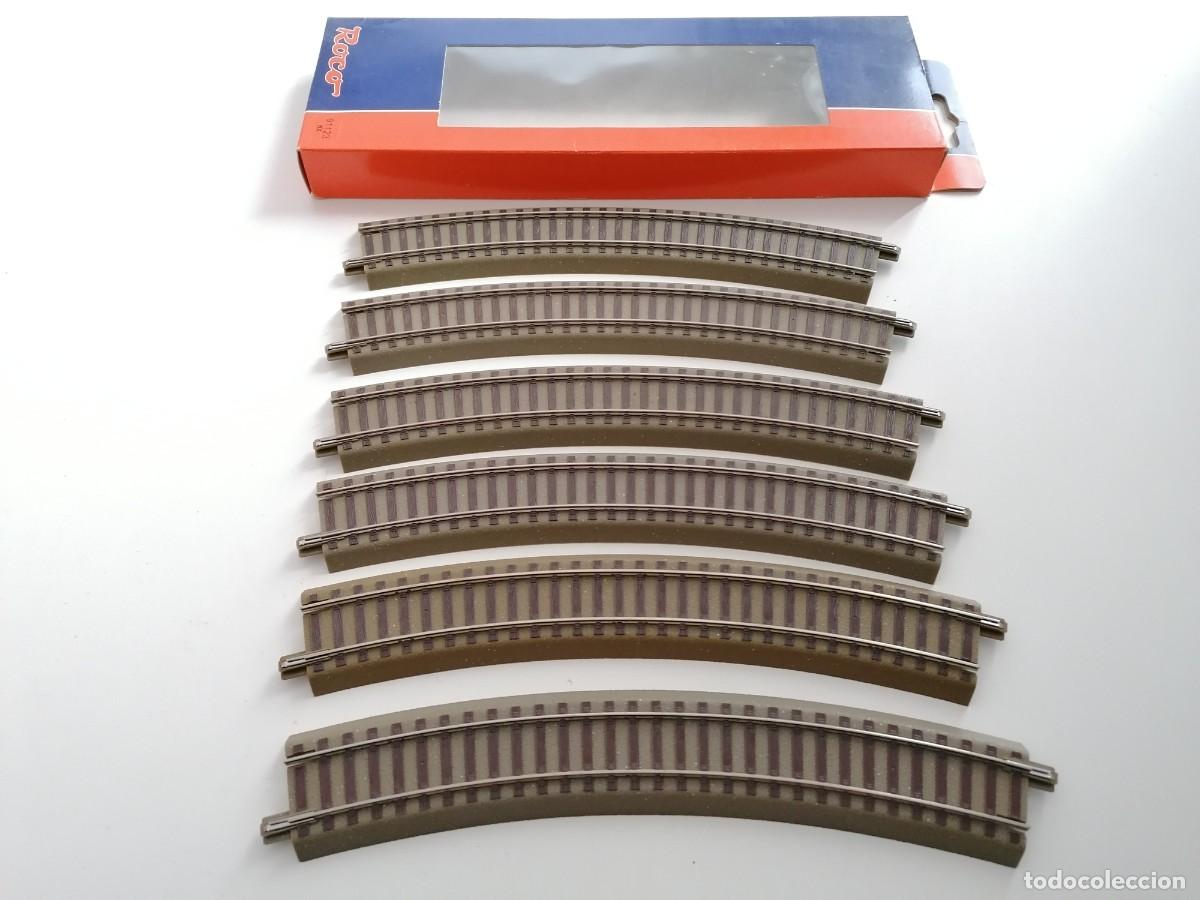 Trenes Escala: Roco H0 61123 Lote de 6 Curvas R3 30&ordm; r 434,5 mm Nuevo