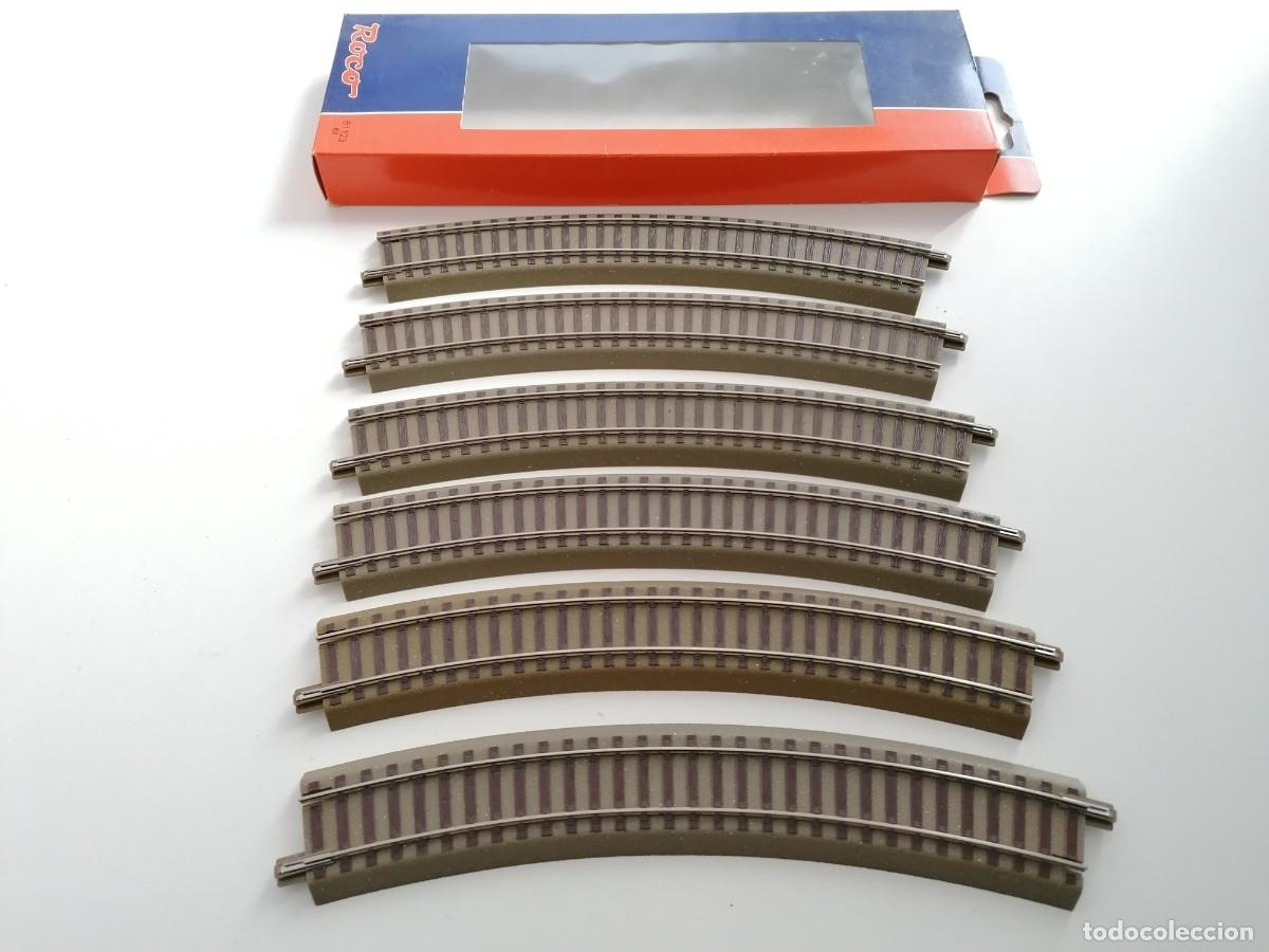 Trenes Escala: Roco H0 61123 Lote de 6 Curvas R3 30&ordm; r 434,5 mm Nuevo