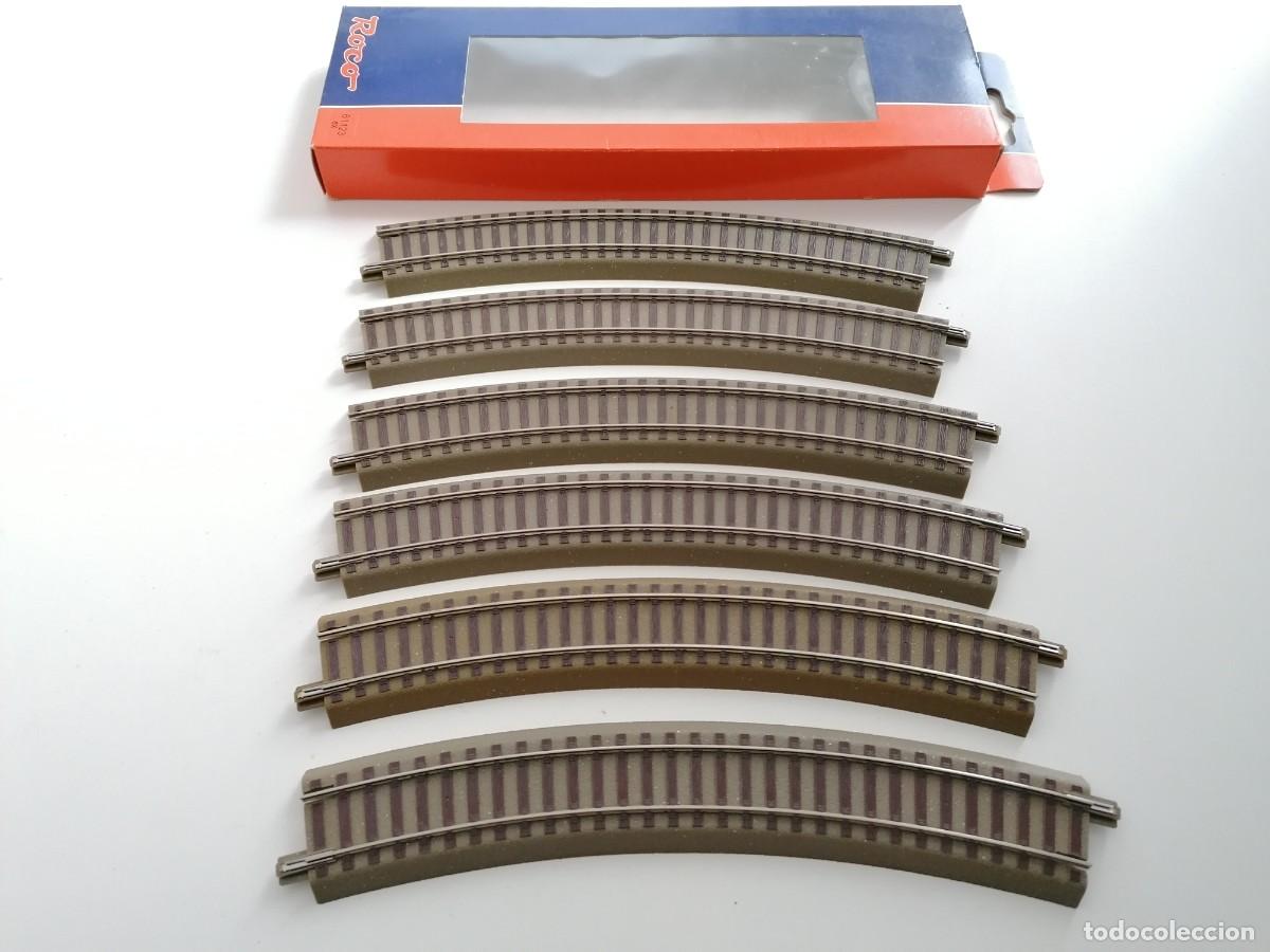 Trenes Escala: Roco H0 61123 Lote de 6 Curvas R3 30&ordm; r 434,5 mm Nuevo