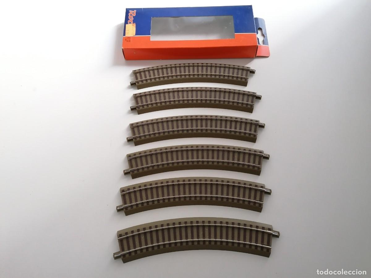 Trenes Escala: Roco H0 61122 Lote de 6 Curvas R2 30&ordm; r 358 mm Nuevo