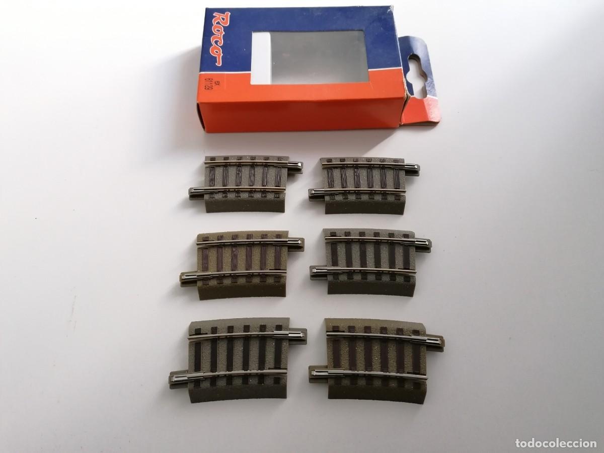 Trenes Escala: Roco H0 61129 Lote de 6 Curvas de Conmutaci&oacute;n R2 7,5&ordm; r 358 mm Nuevo