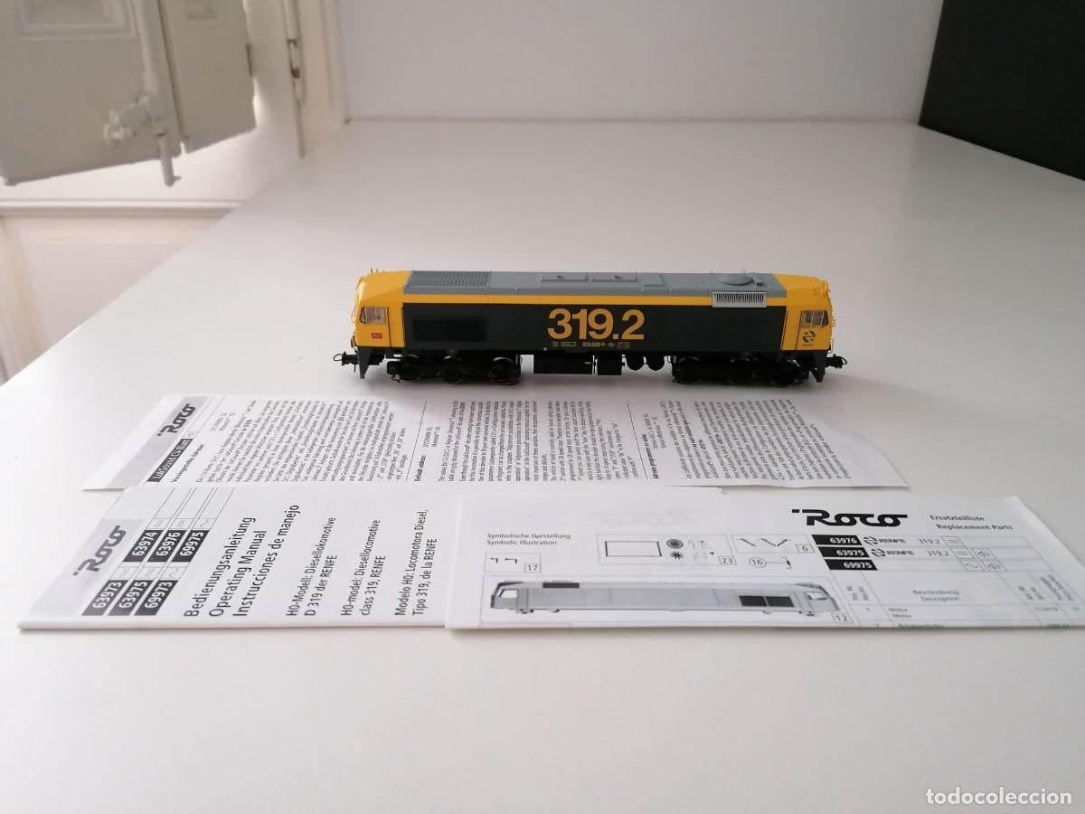 Modelleisenbahnen: Roco H0 63975 Locomotora Di&eacute;sel 319-202-8 Retales Renfe Digital Sonido Buen Estado