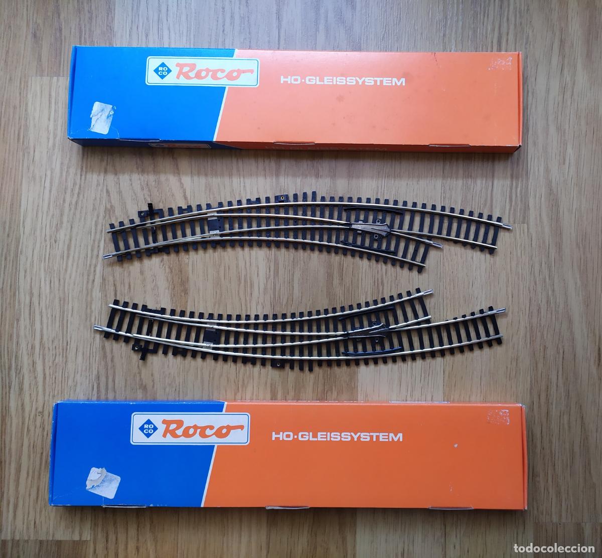 Trenes escala: ROCO H0 Pareja de desv&iacute;os manuales curvos referencias 42375 y 42377 A ESTRENAR.