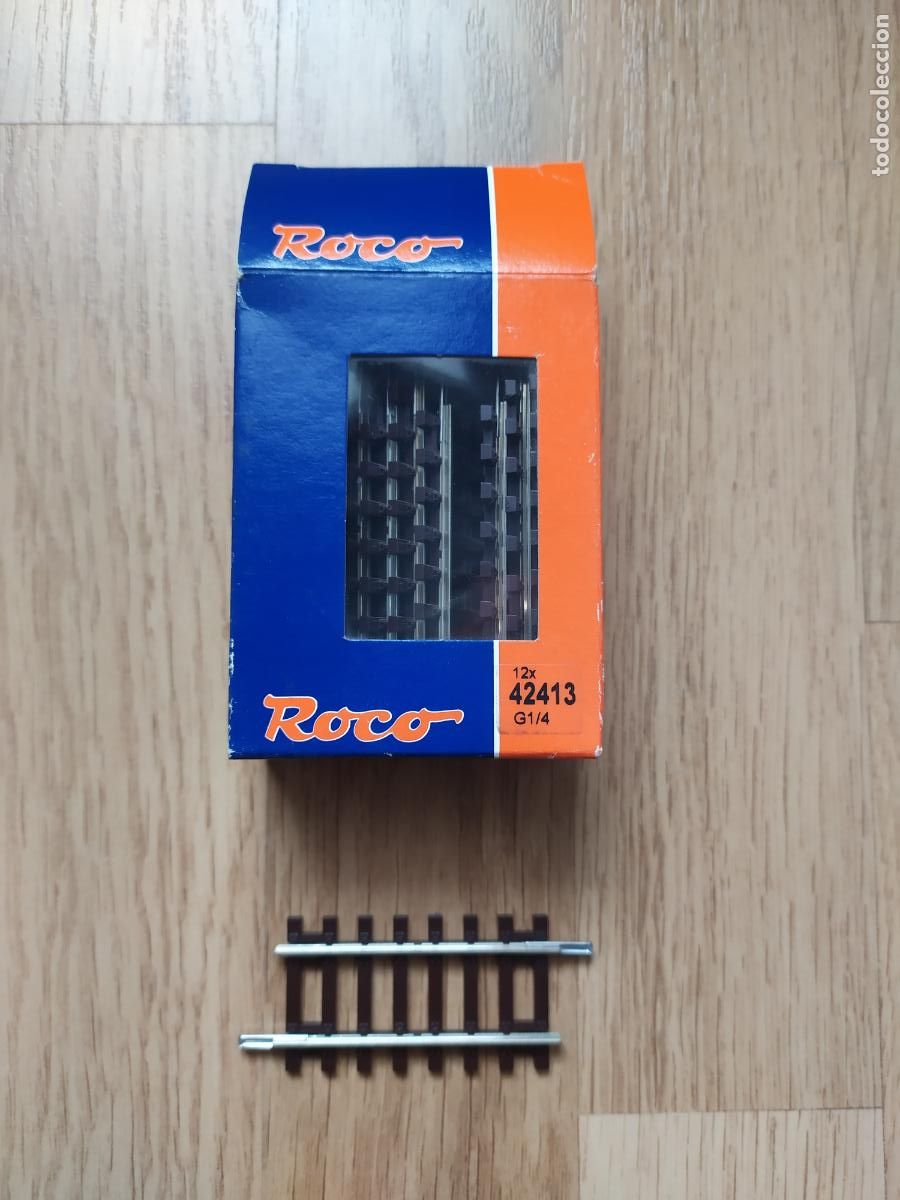 Trenes escala: ROCO H0 Caja con 12 v&iacute;as rectas G1/4 57,5 mm referencia 42413 A ESTRENAR.