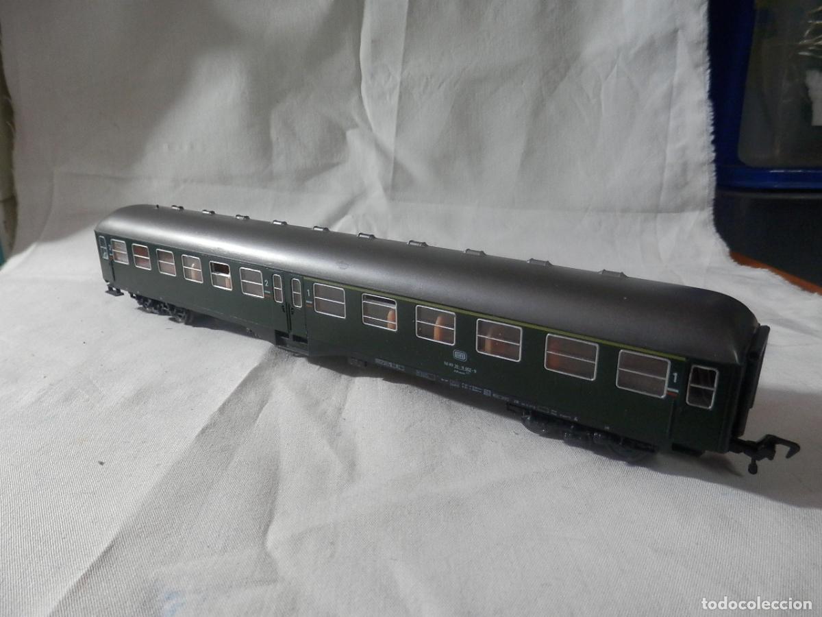 Trenes escala: VAGON PASAJEROS DE LA DB ESCALA HO DE ROCO CON LUZ