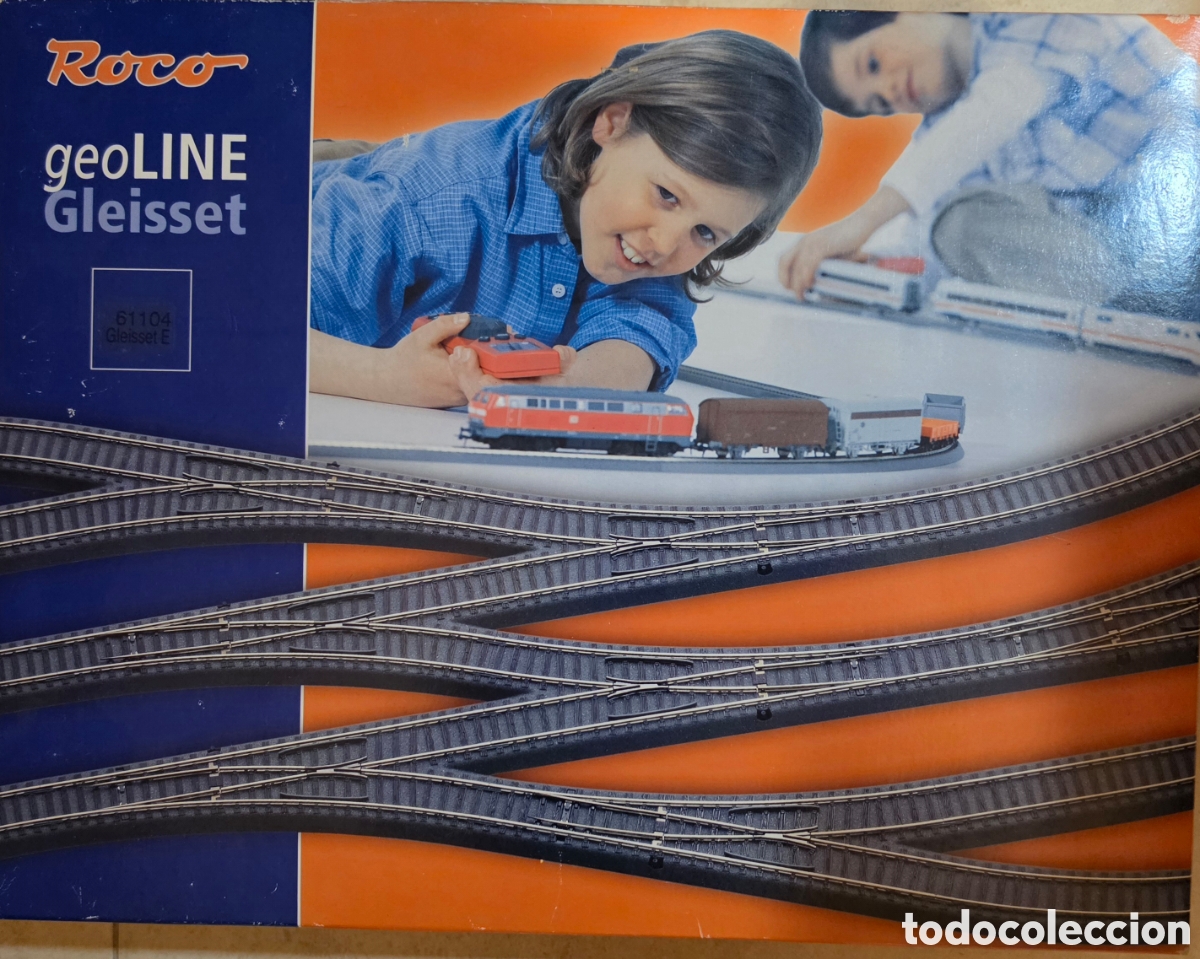Trenes escala: Set de v&iacute;as Geoline Roco. Gleisset E 61104