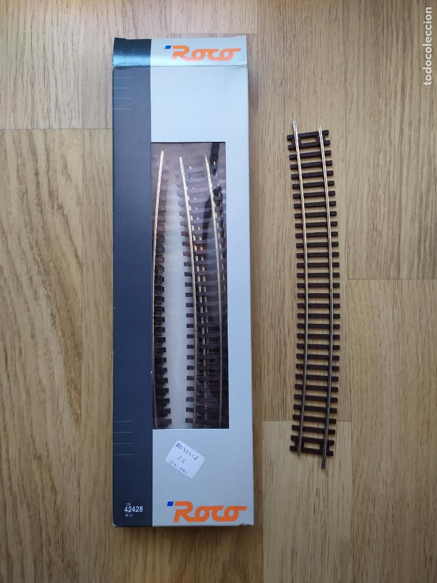 Trenes escala: ROCO H0 Caja con 8 v&iacute;as curvas R10 888mm referencia 42428. A ESTRENAR.