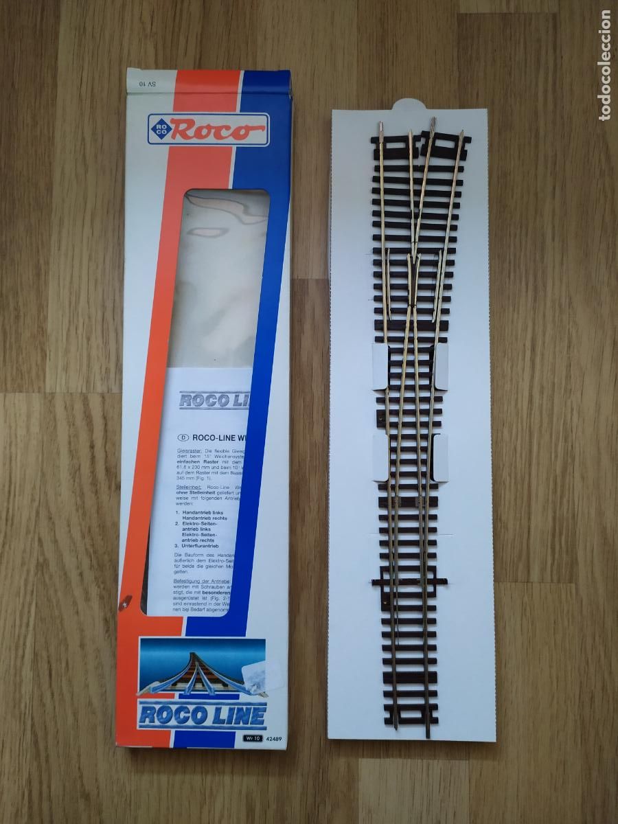 Trenes escala: ROCO H0 Desv&iacute;o manual largo a derecha Wr10 345mm, referencia 42489 A ESTRENAR