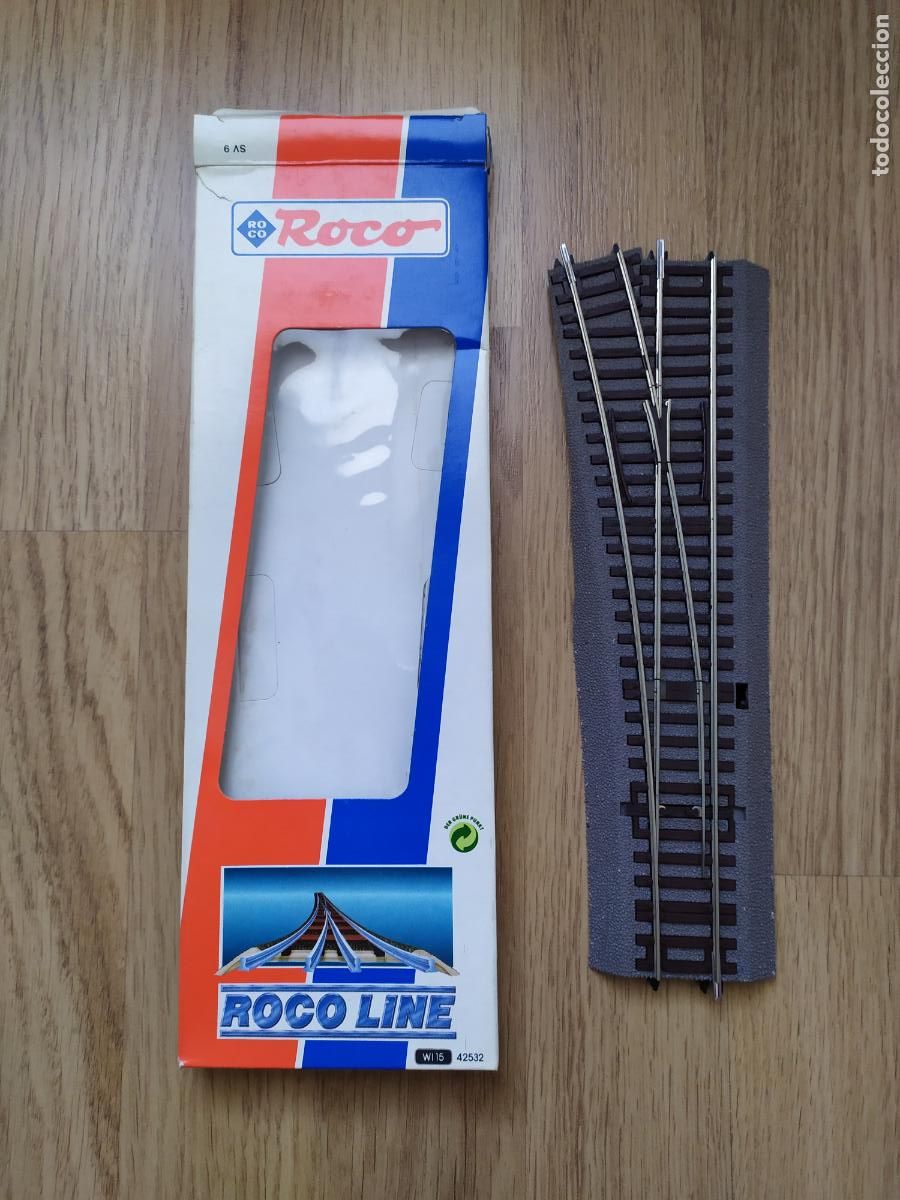 Trenes escala: ROCO H0 Desv&iacute;o manual izquierdo WI15 referencia 42534