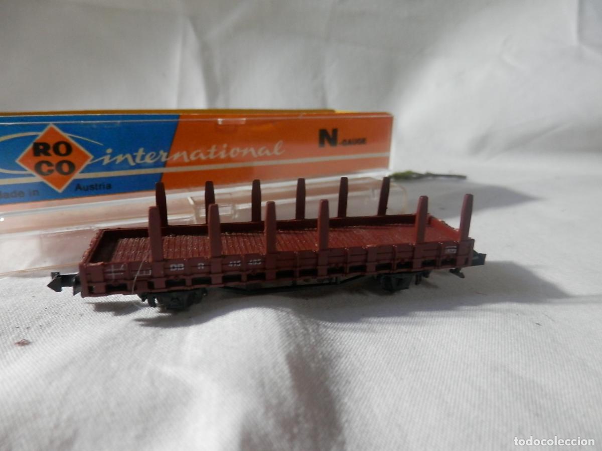 Trenes escala: VAGON TELERO ESCALA N DE ROCO