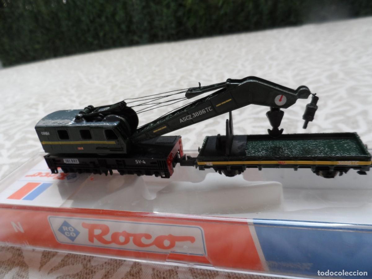 Trenes escala: GRUA CON VAGON RENFE ROCO ESCALA N