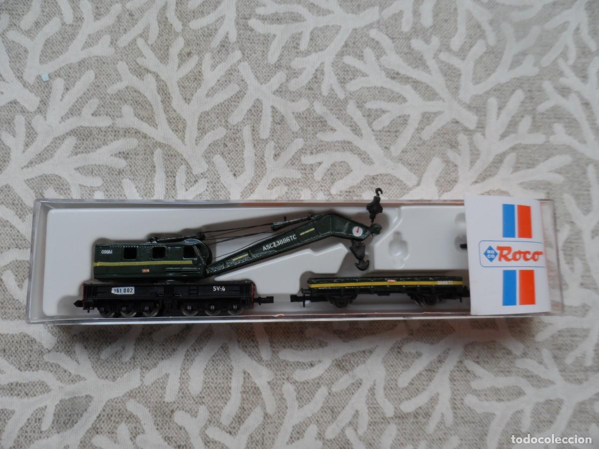 Modelleisenbahnen: GRUA CON VAGON RENFE ROCO ESCALA N