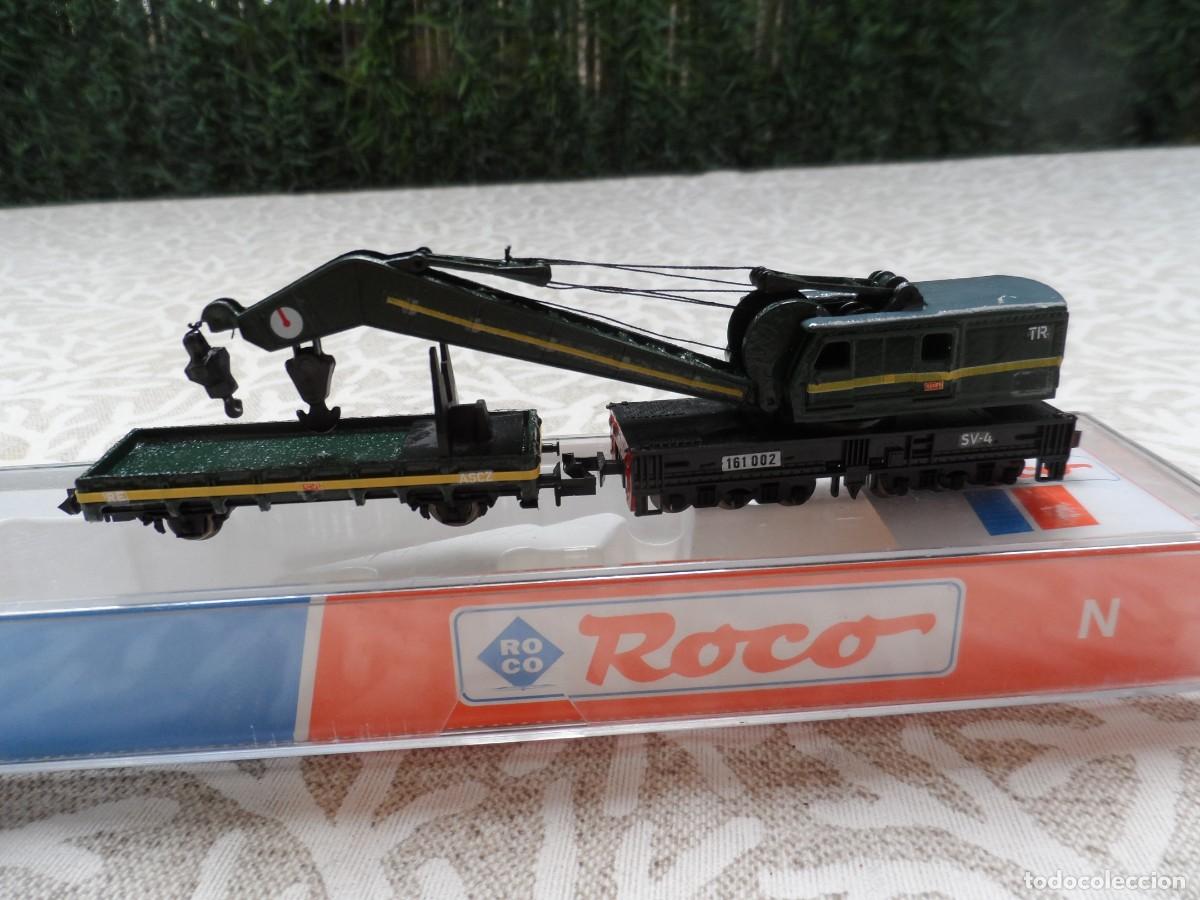 Trenes escala: GRUA CON VAGON RENFE ROCO ESCALA N