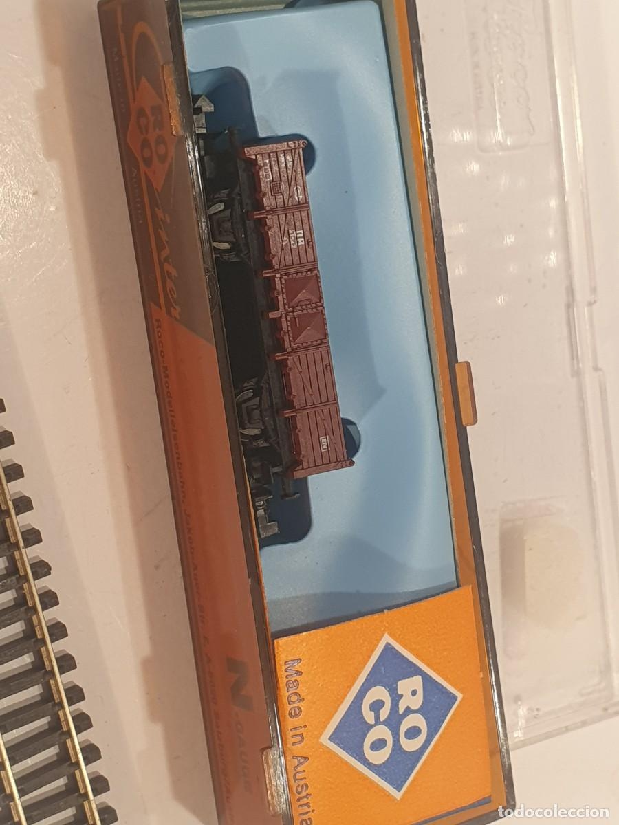 Trenes escala: Escala N 1/160 vag&oacute;n mercanc&iacute;as Roco