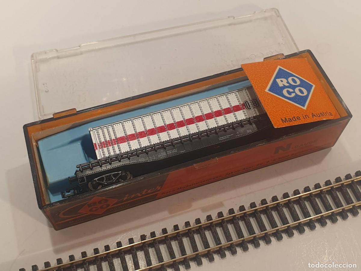 Trenes escala: Escala N 1/160 vag&oacute;n mercanc&iacute;as Roco