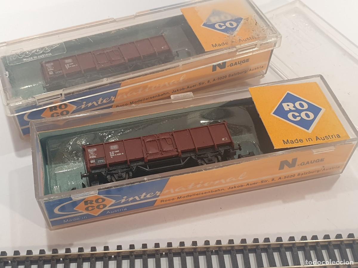 Trenes escala: Escala N 1/160 vag&oacute;n mercanc&iacute;as Roco