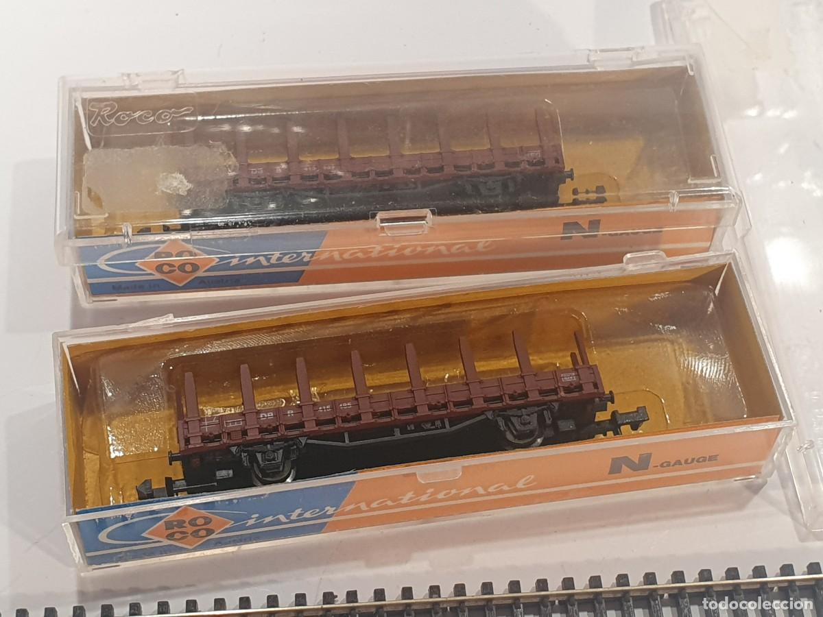 Trenes escala: Escala N 1/160 vag&oacute;n mercanc&iacute;as Roco