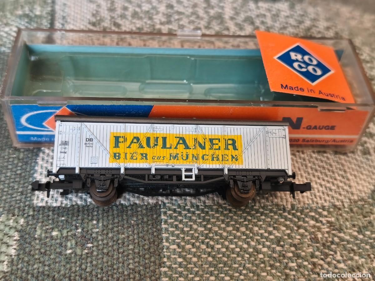 Trenes escala: Roco 2307 C Vag&oacute;n de mercanc&iacute;as Coche de cerveza Paulaner Bier aus M&uuml;nchen