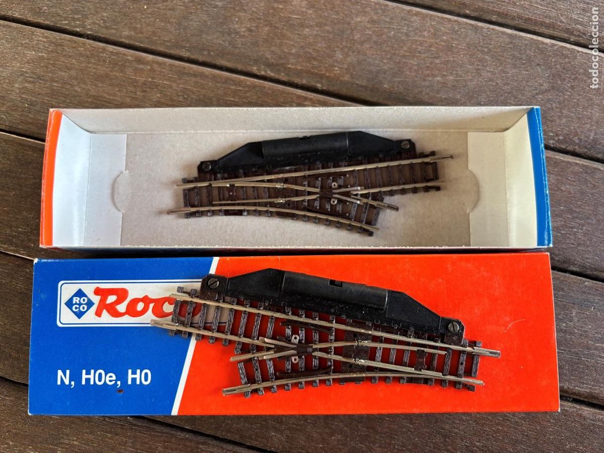 Trenes escala: Roco N 22254 2 desv&iacute;os izquierda en caja original
