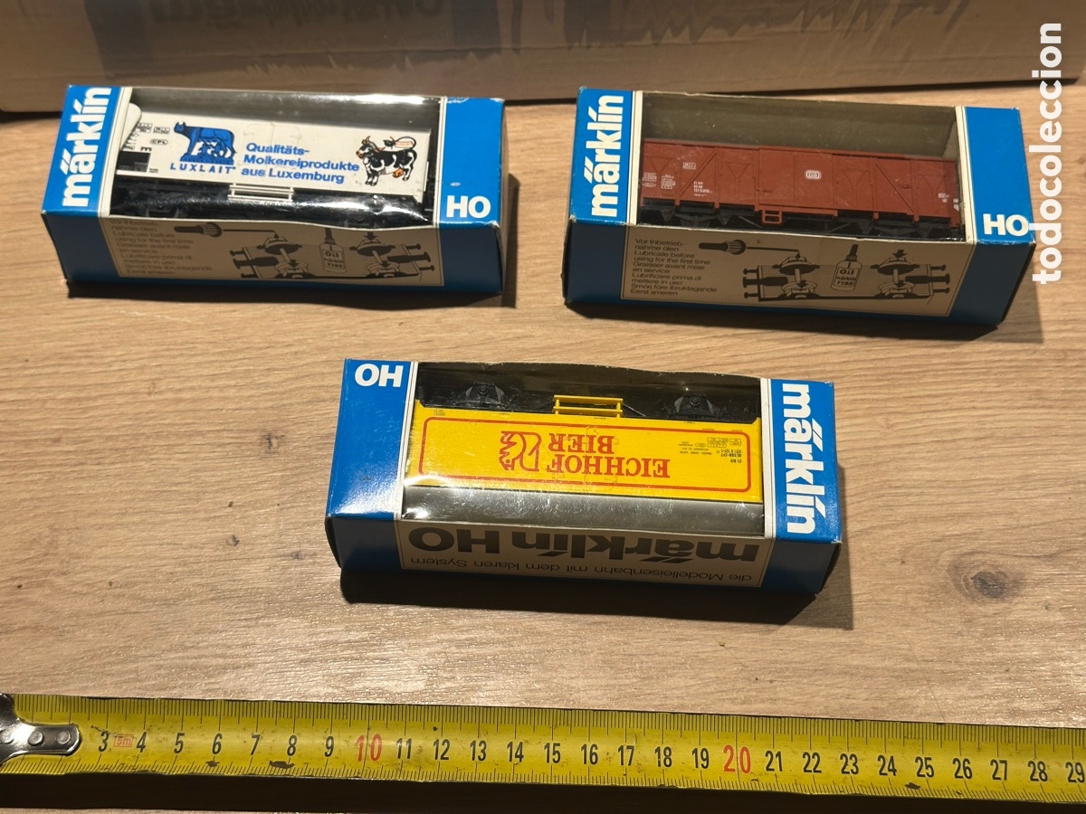 Trenes escala: Lote de 3 vagones Marklin - Foto 14