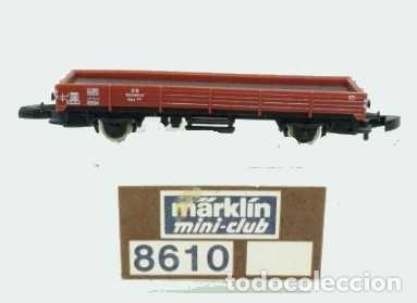 Trenes escala: M&Auml;RKL&Iacute;N (mini-club): Ref. 8610 Vag&oacute;n M lateral bajo - Ref 8658 Vag&oacute;n Plataforma con cabina Freno