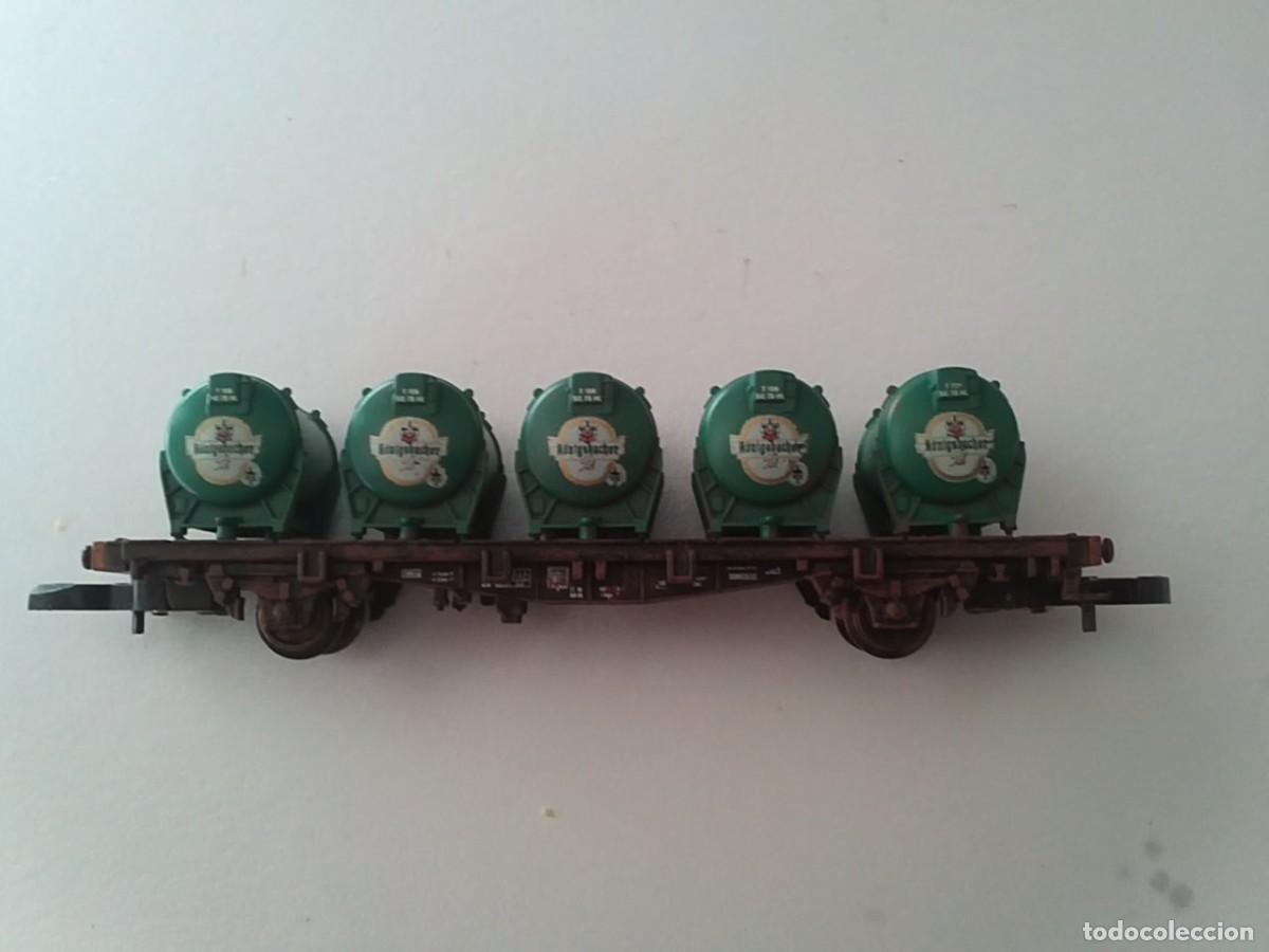 Trenes escala: M&Auml;RKL&Iacute;N (mini-club): Ref. 80312 Vag&oacute;n Portacontenedoes K&Ouml;NIGSBACHER