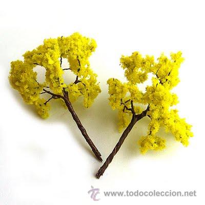 Trenes escala: Pack de 2 Arboles con hojas amarillas - Foto 1