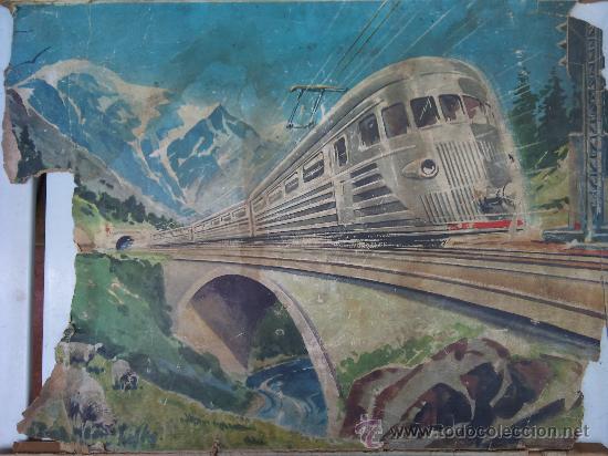 Trenes escala: TREN DE HOJALATA FRANC&Egrave;S COMPLETO. - Foto 1