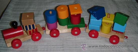 Trenes escala: tren de madera ingles 50 cms de largo - Foto 1