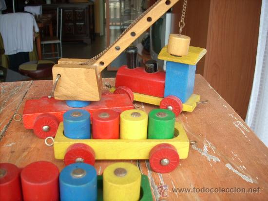 Trenes escala: ANTIGUO TREN DE MADERA. - Foto 2